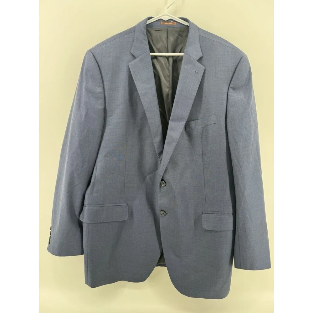 Peter Millar Sport Coat Mens Size 46T (long) Blue Wool Two Button Double Vented‎